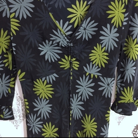 VTG The Limited Y2K 100% Silk Floral MIDI Dress - Picture 2 of 6